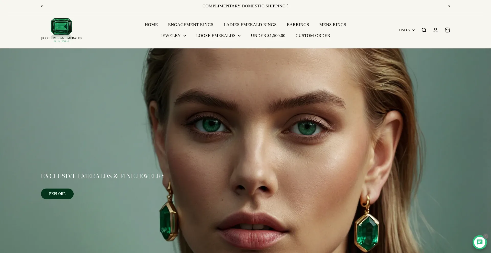 Jrcolombianemeralds.com Screenshot