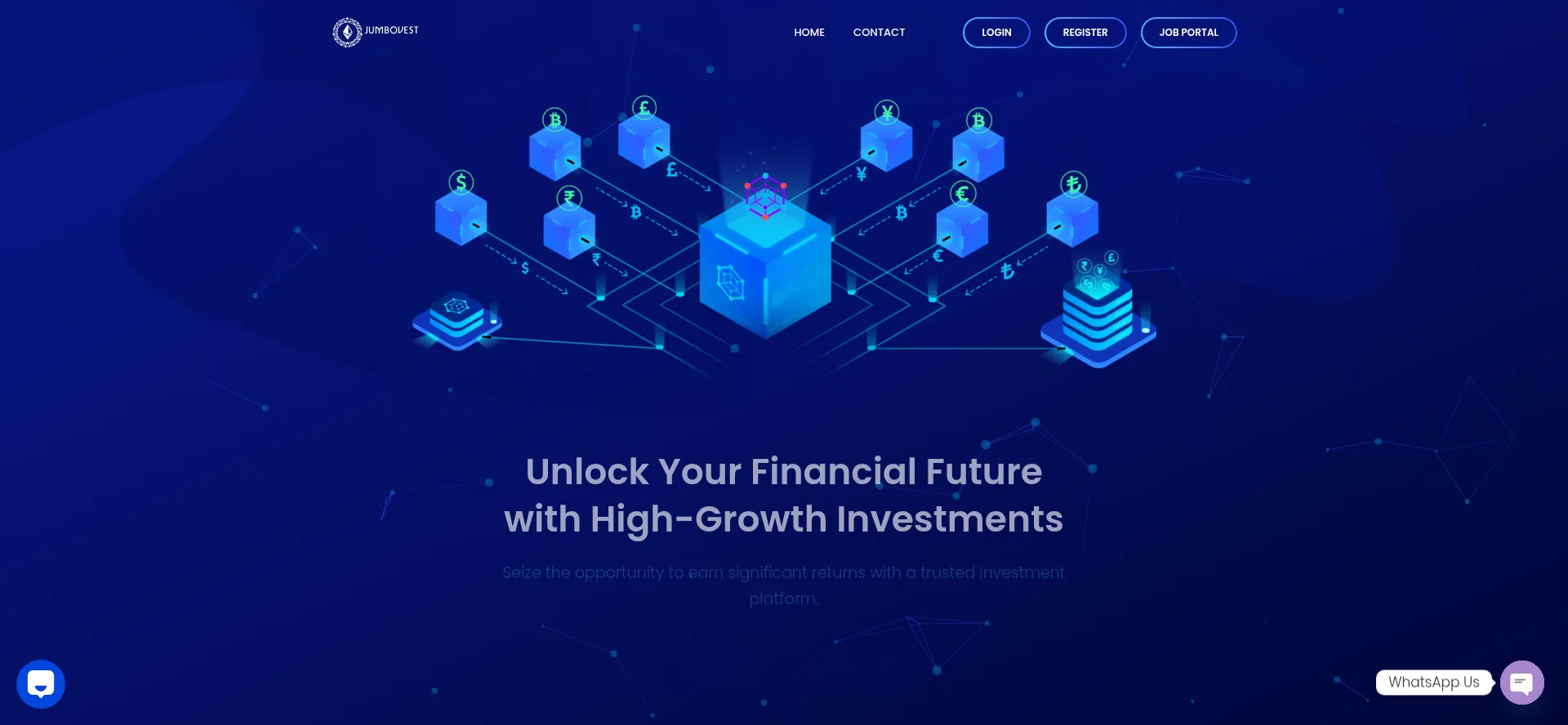 Website screenshot of Jumbovest.com