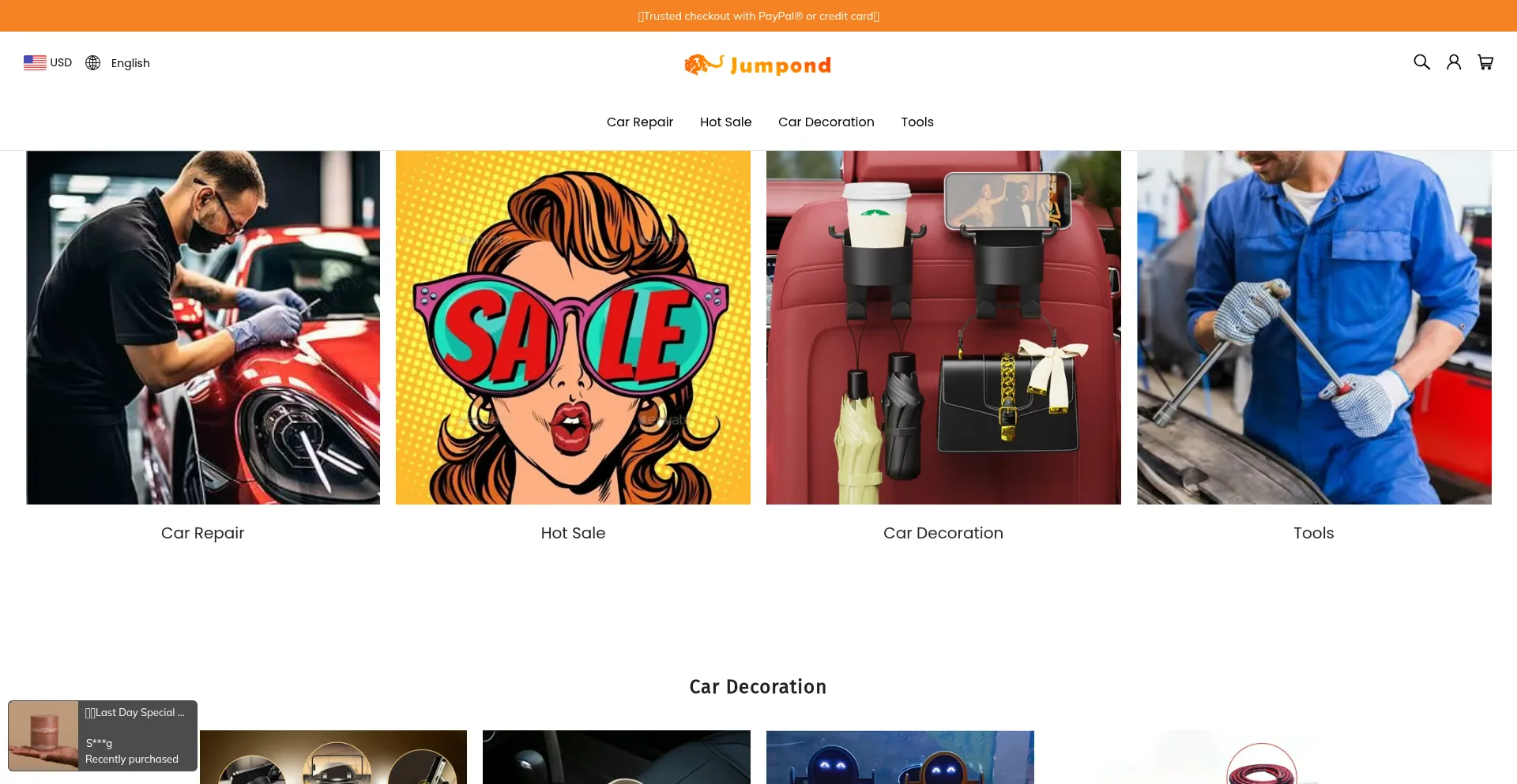Website screenshot of Jumpond.com
