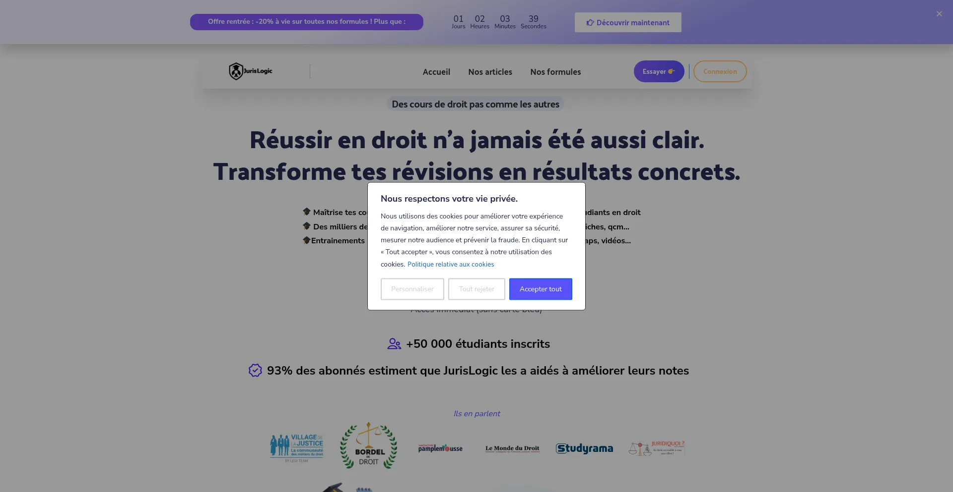 Jurislogic.fr Screenshot