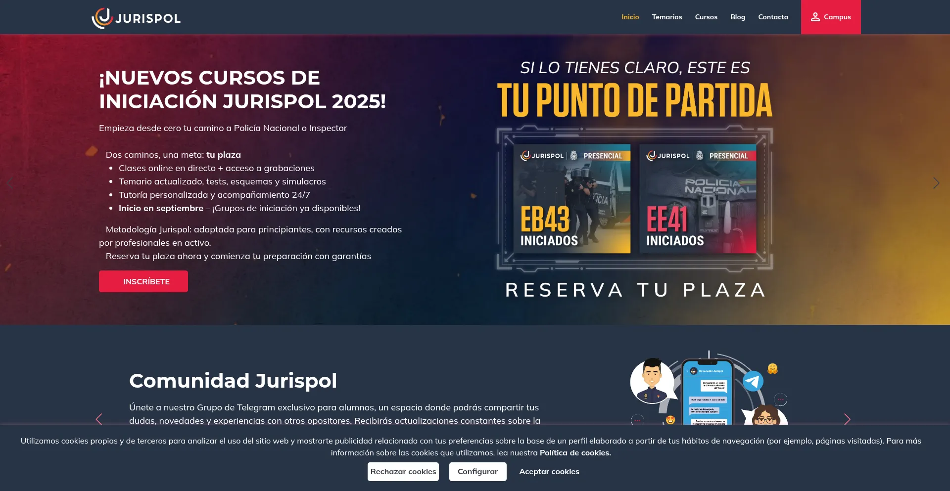 Website screenshot of Jurispol.com