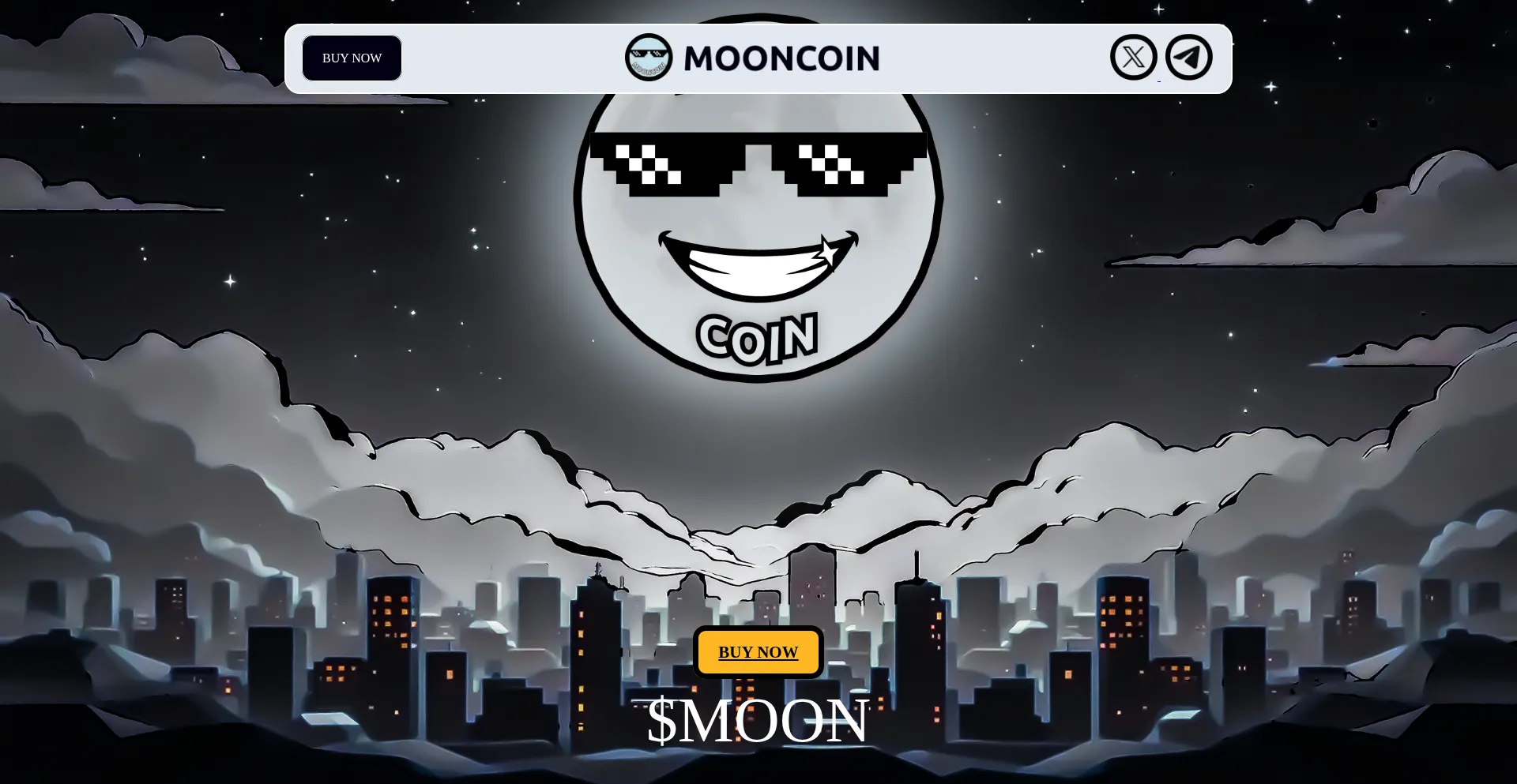 Website screenshot of Justmooncoin.xyz