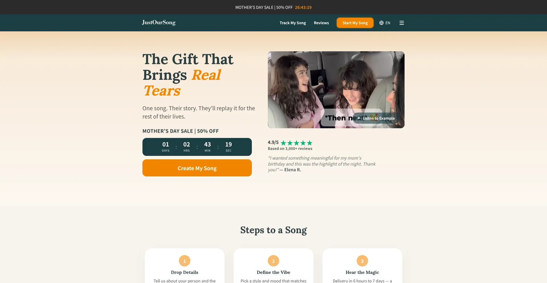 Justoursong.com