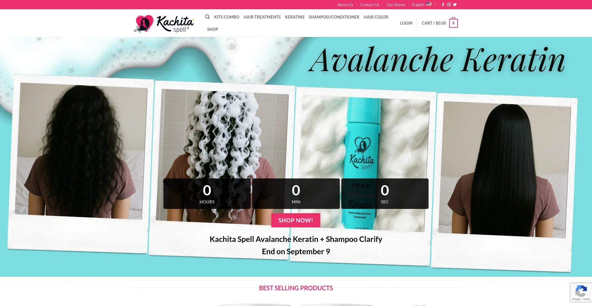 Website screenshot of Kachita.com