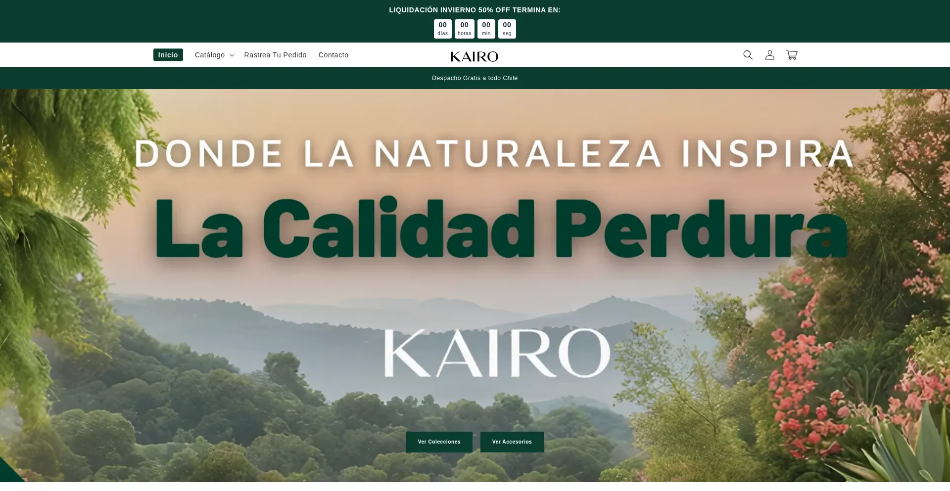 Website screenshot of Kairochile.com