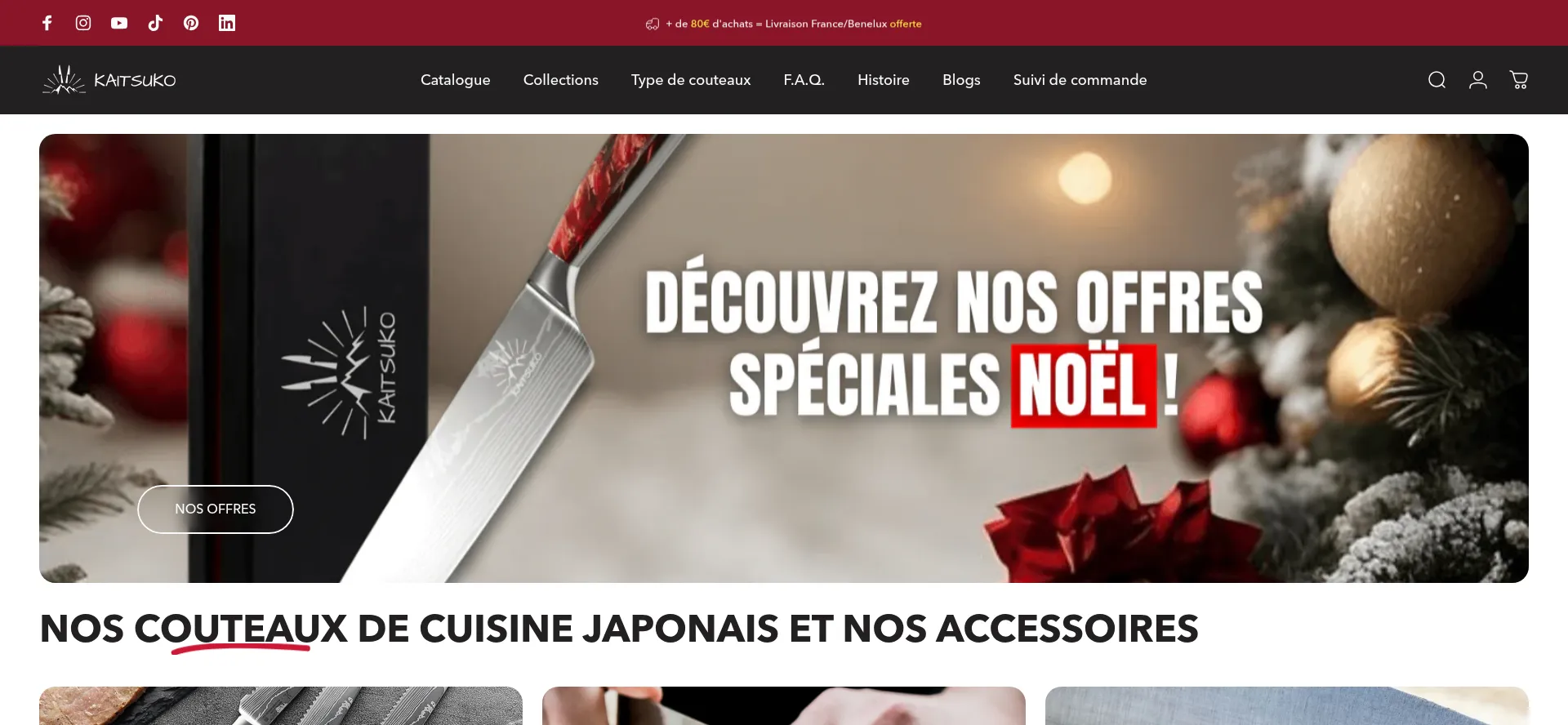 Website screenshot of Kaitsuko.fr