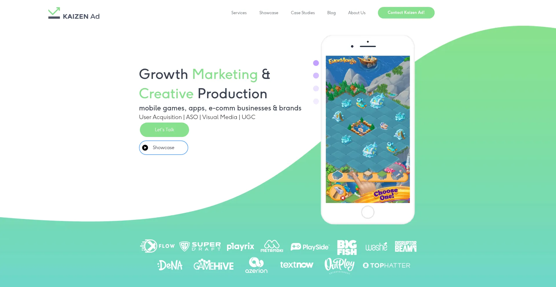 Website screenshot of Kaizen-ad.com