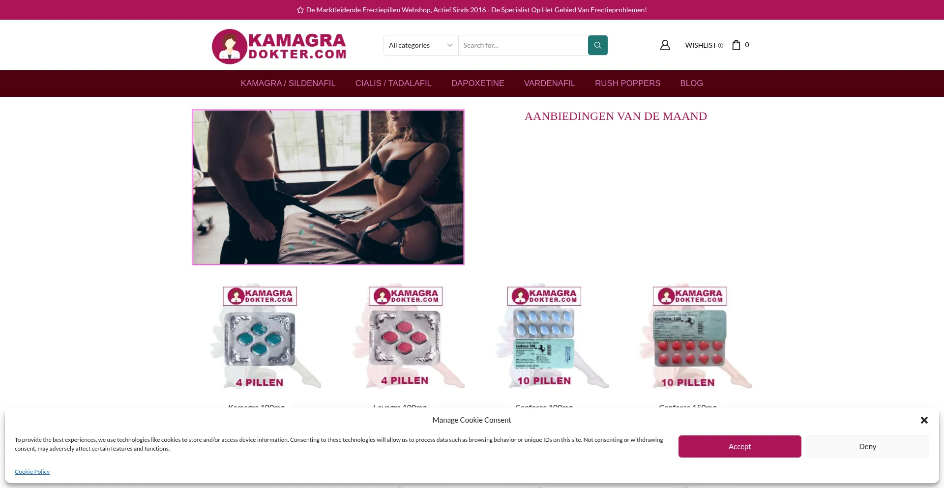 Website screenshot of Kamagradokter.com
