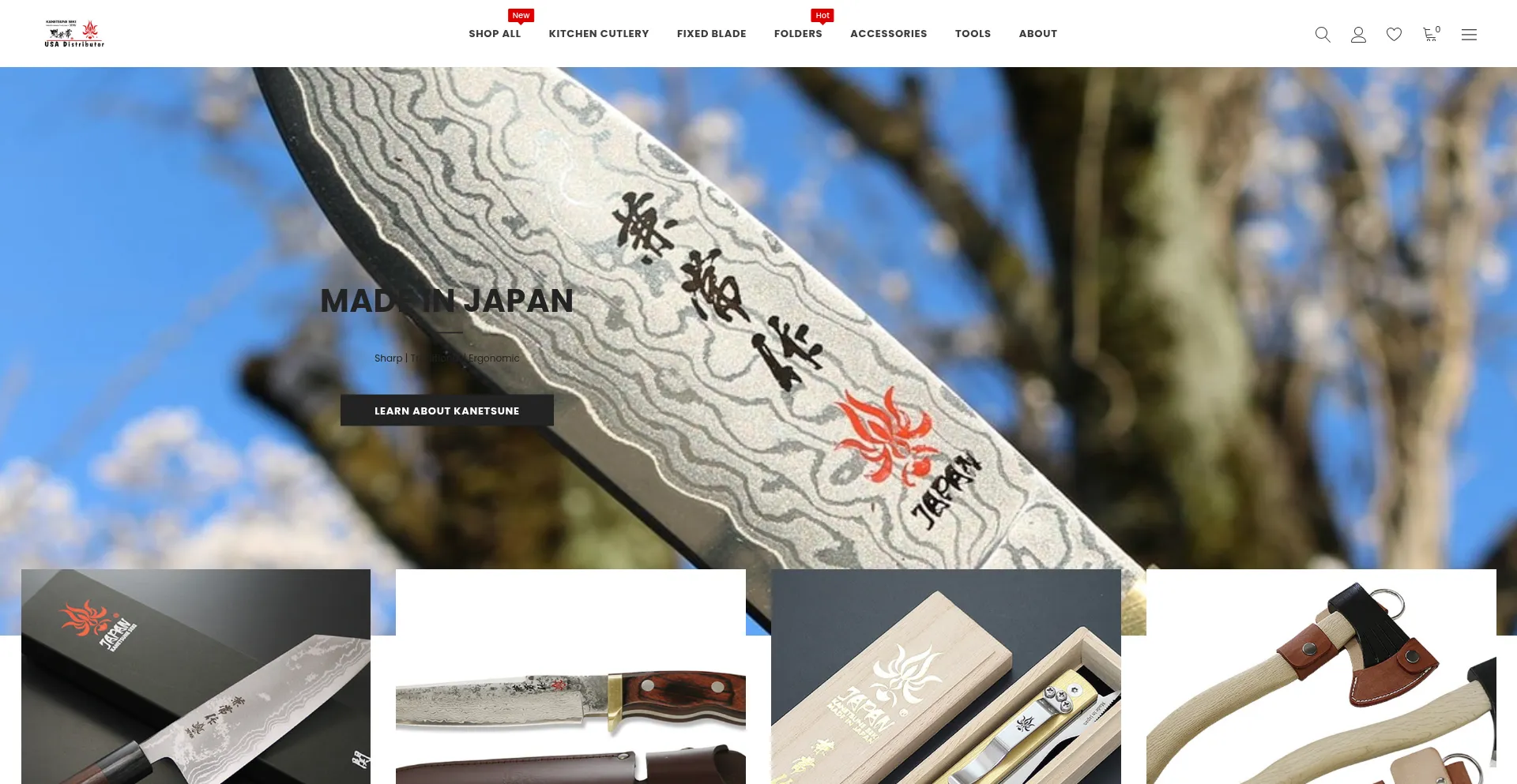 Kanetsuneusa.com Screenshot