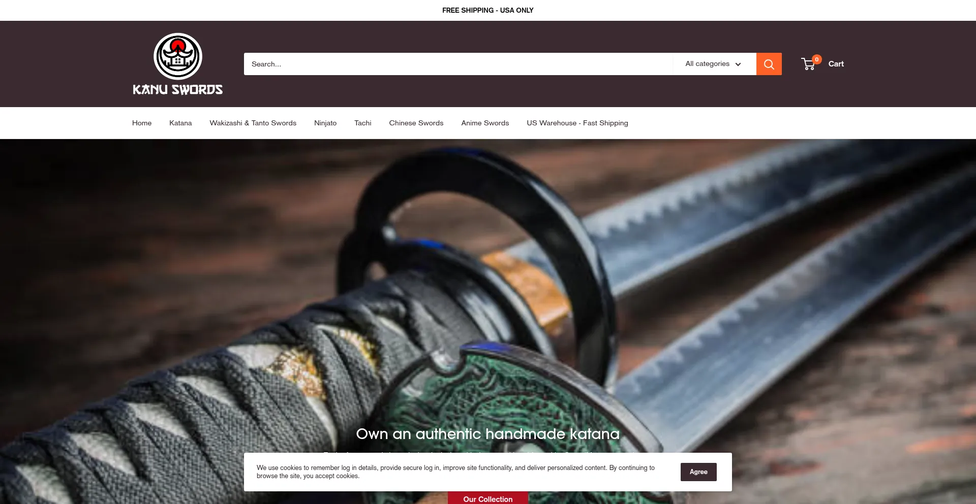 Website screenshot of Kanuswords.com