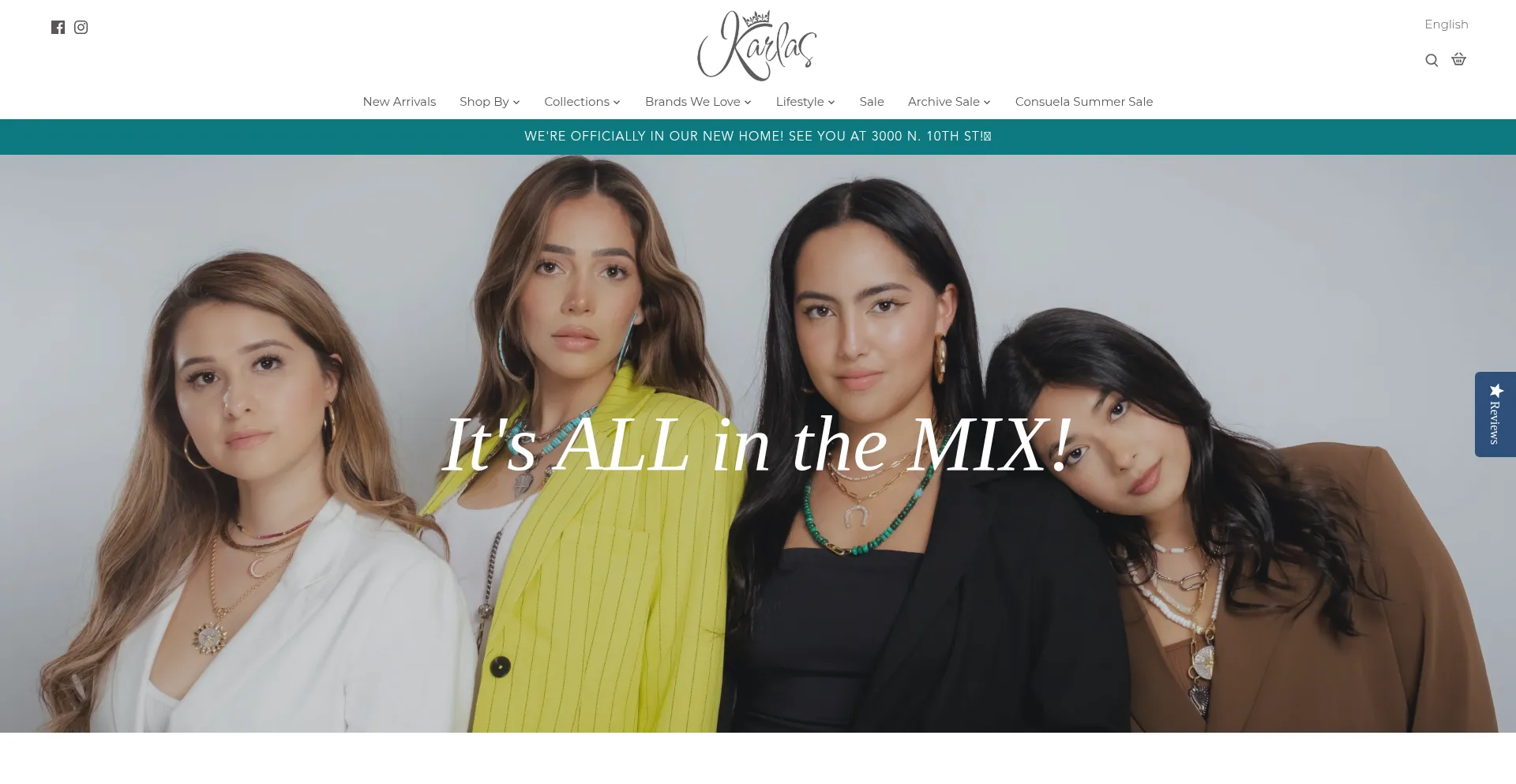 Website screenshot of Karlasjewelry.com