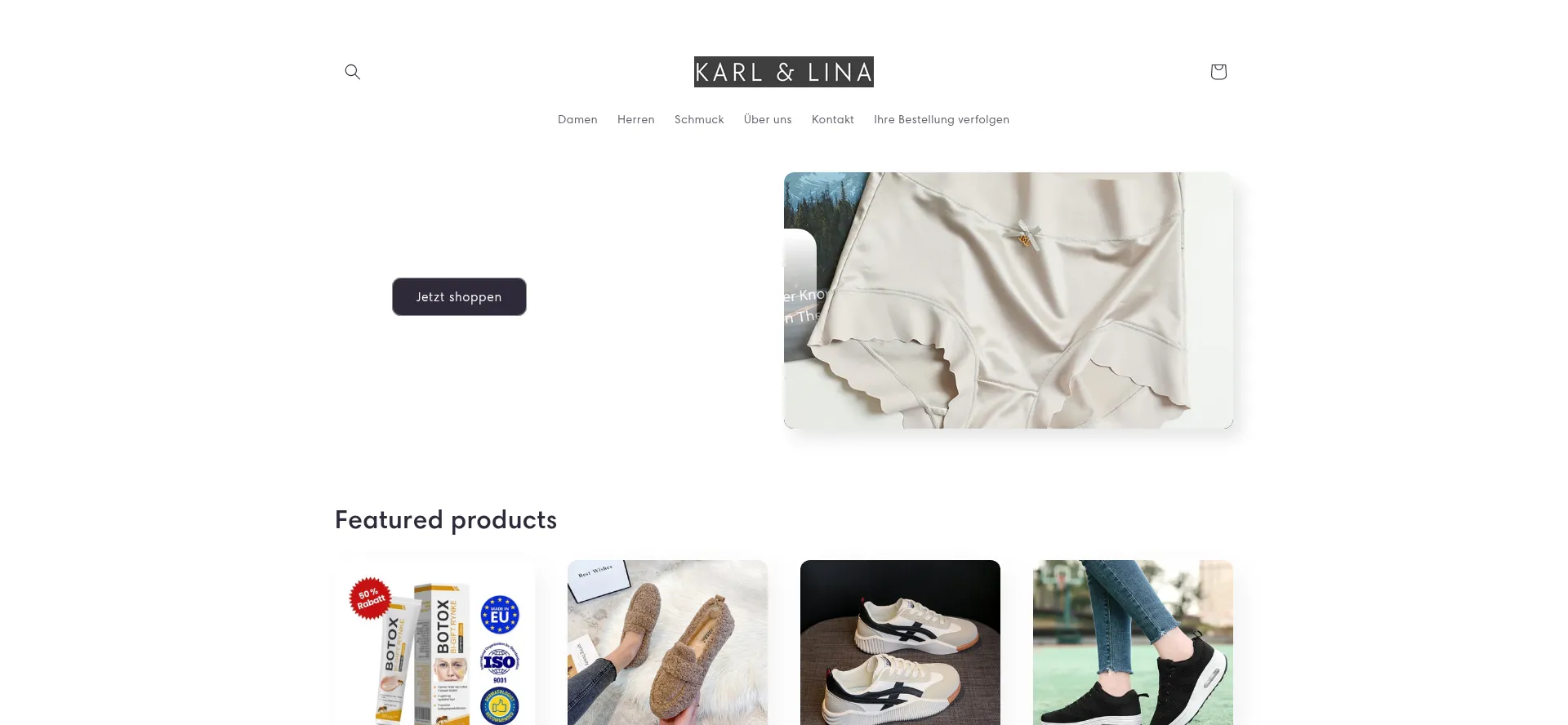 Website screenshot of Karlundlina.de