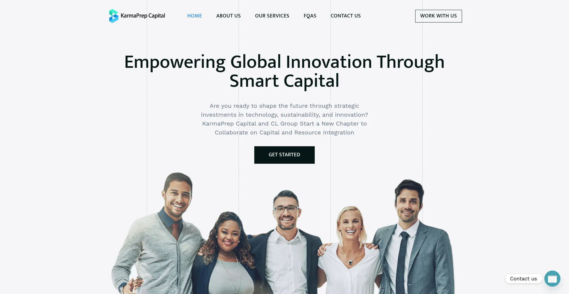 Website screenshot of Karmaprep.com