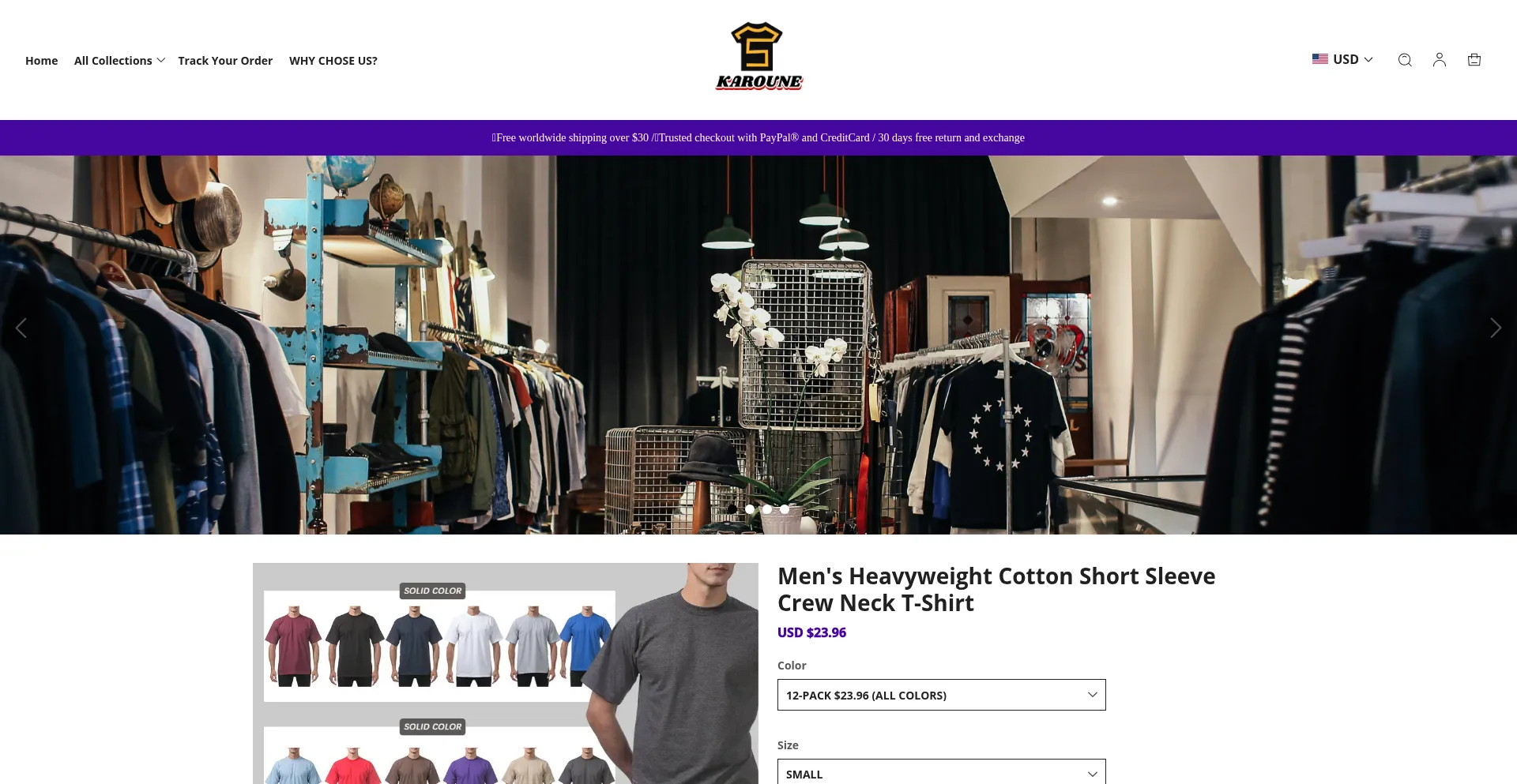 Website screenshot of Karoune.com