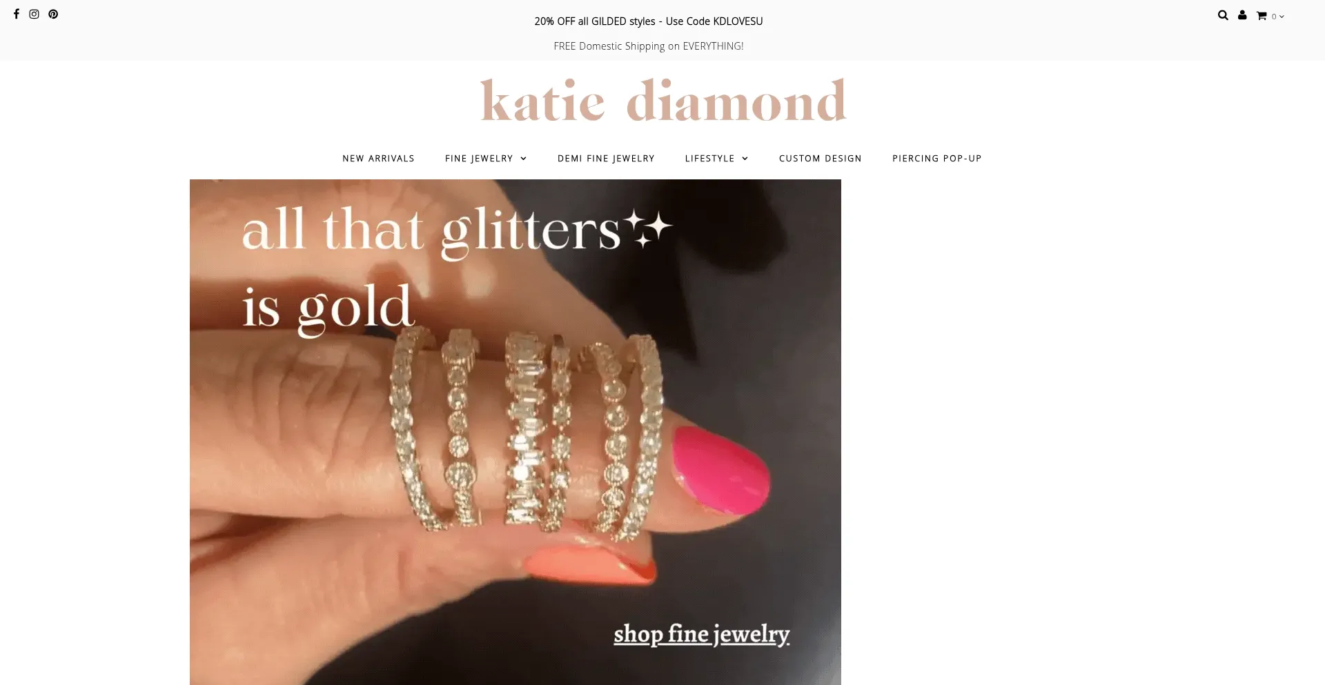 Katiediamondjewelry.com Screenshot