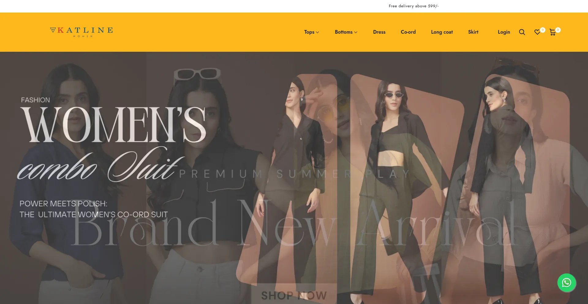 Website screenshot of Katline.in