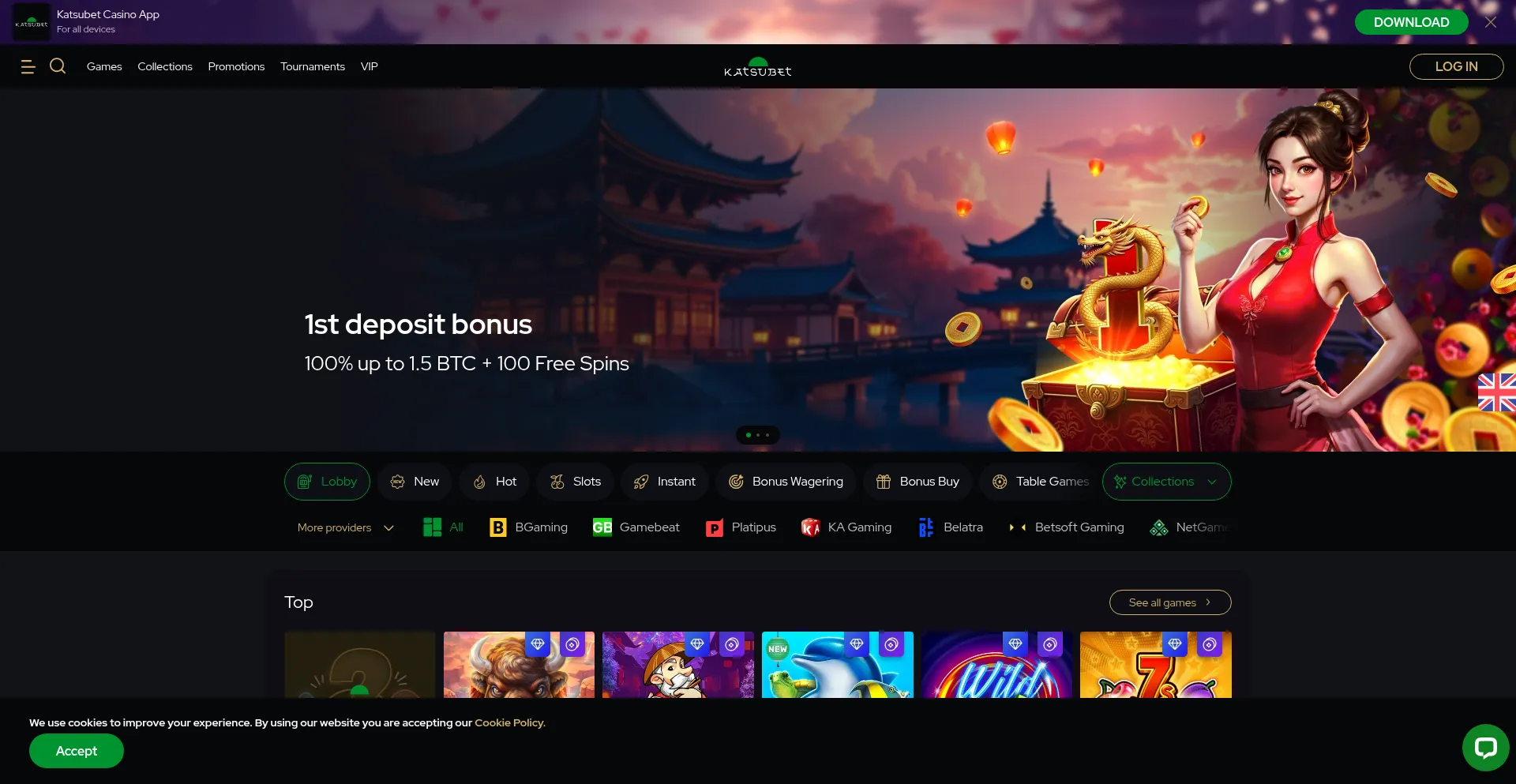 Katsubet.com Screenshot