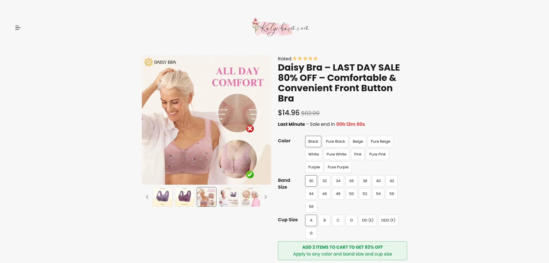 Website screenshot of Katycharm.com