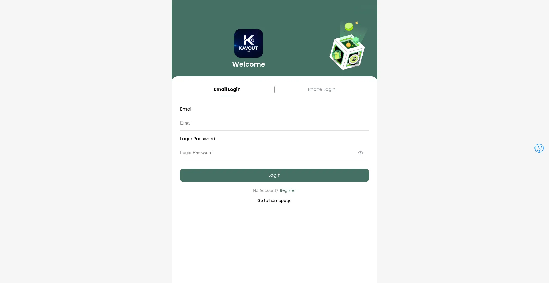 Website screenshot of Kavoutqai.com