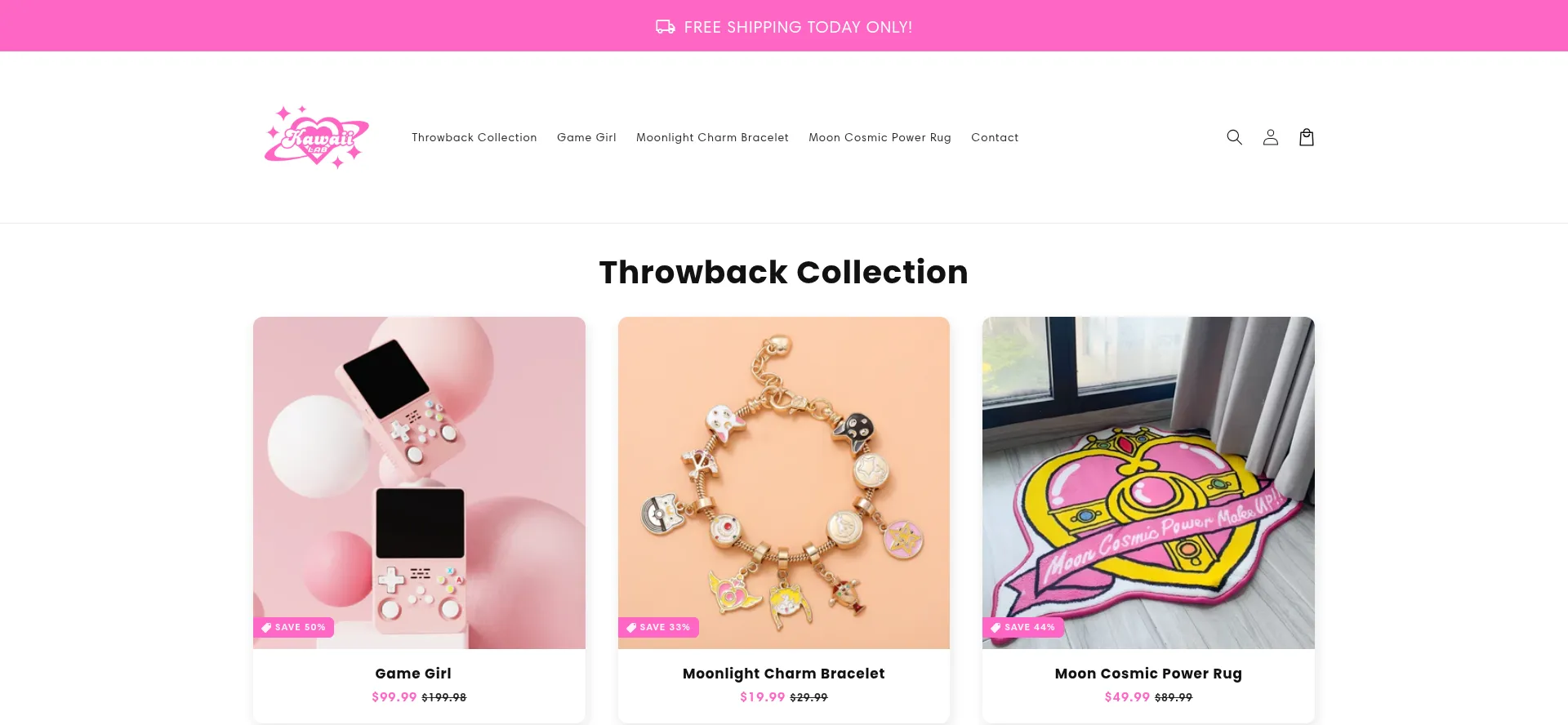 Website screenshot of Kawaiilab.store