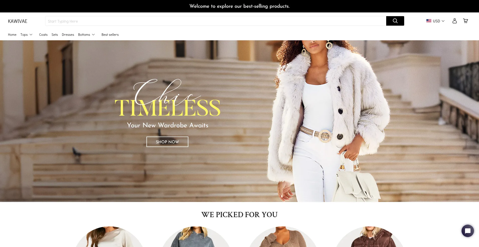 Website screenshot of Kawivae.com