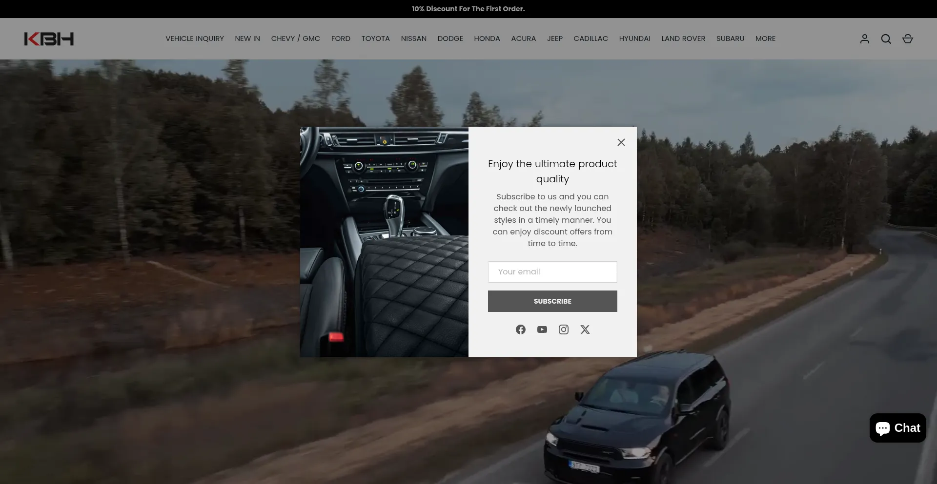 Website screenshot of Kbhmotor.com