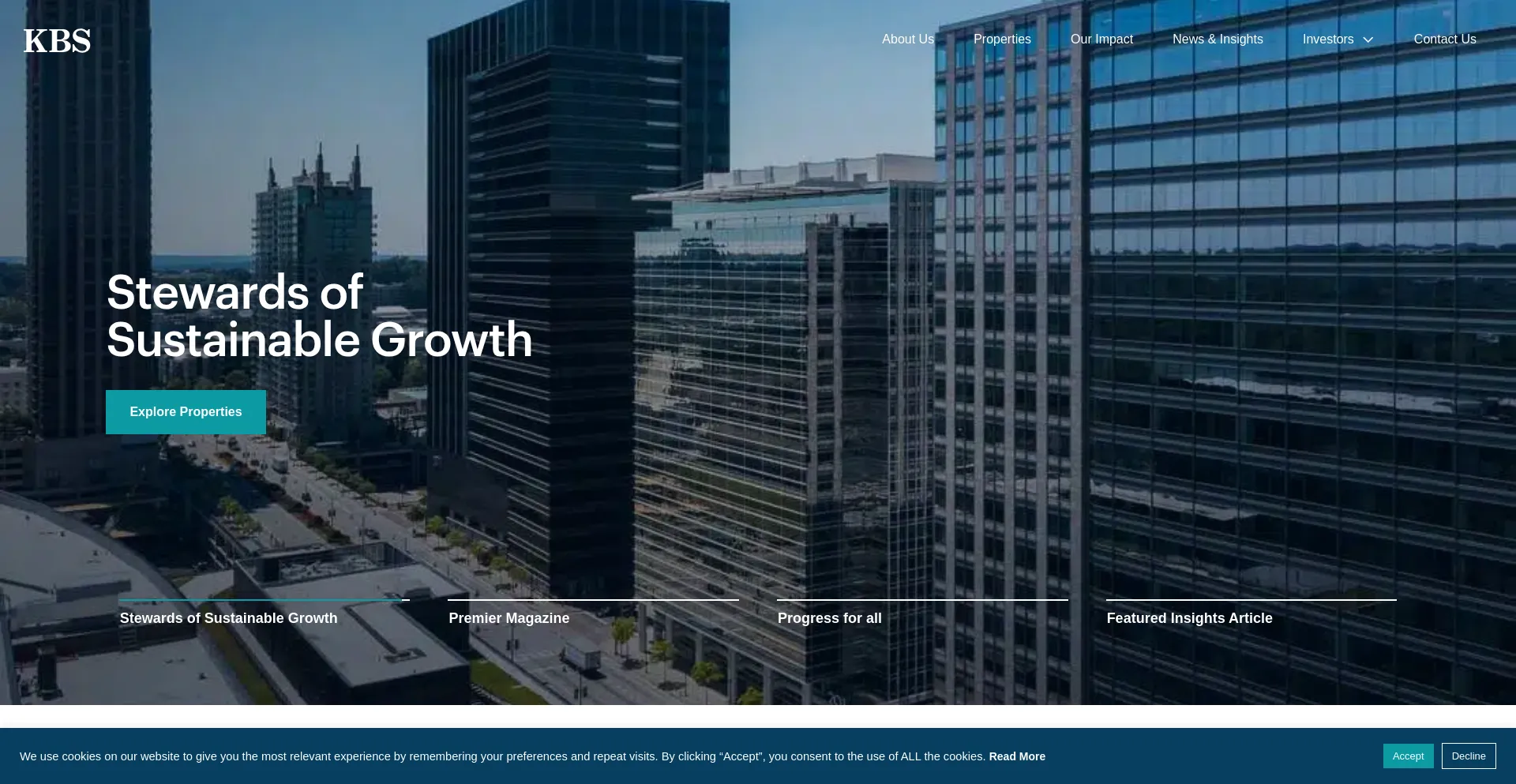 Website screenshot of Kbs.com