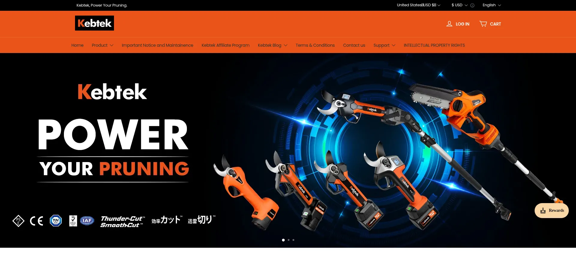 Website screenshot of Kebtek.shop