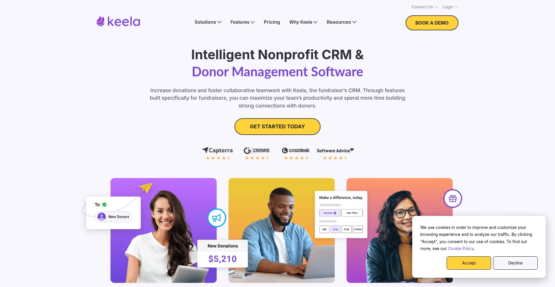 Website screenshot of Keela.co