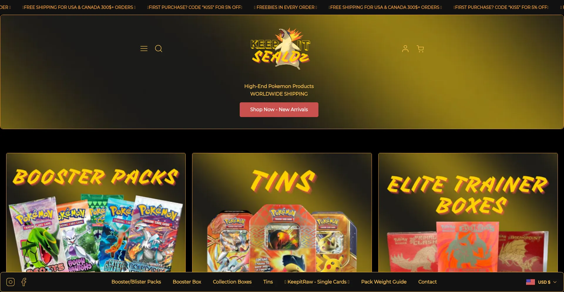 Website screenshot of Keepitsealdz.com