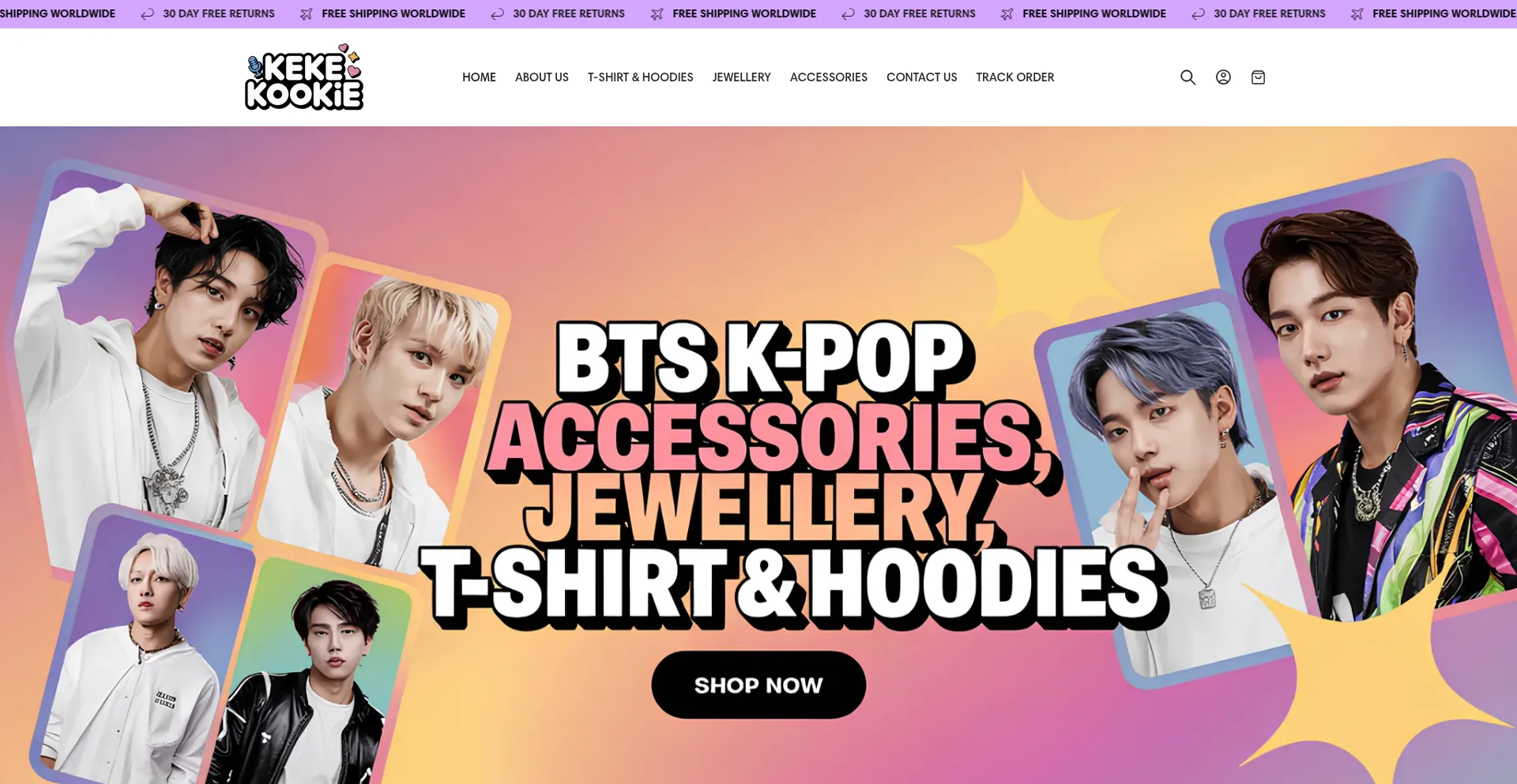 Website screenshot of Kekekookie.com