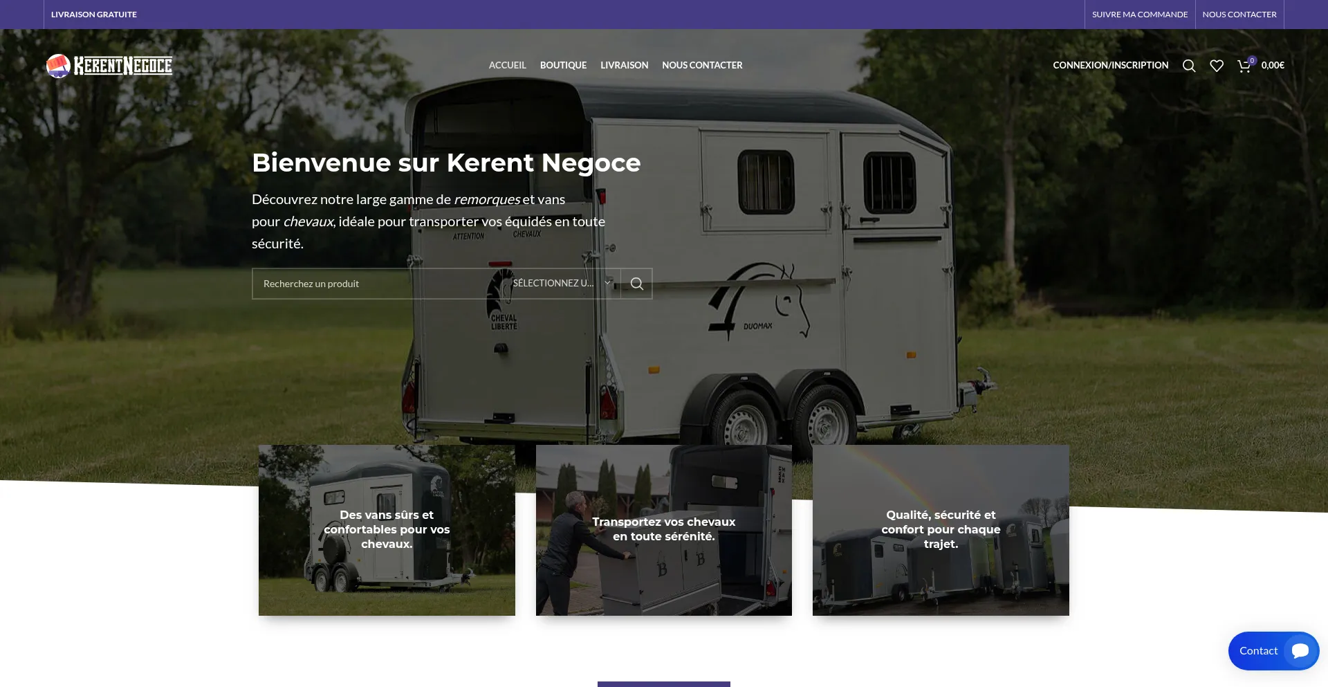 Website screenshot of Kerent-negoce.com