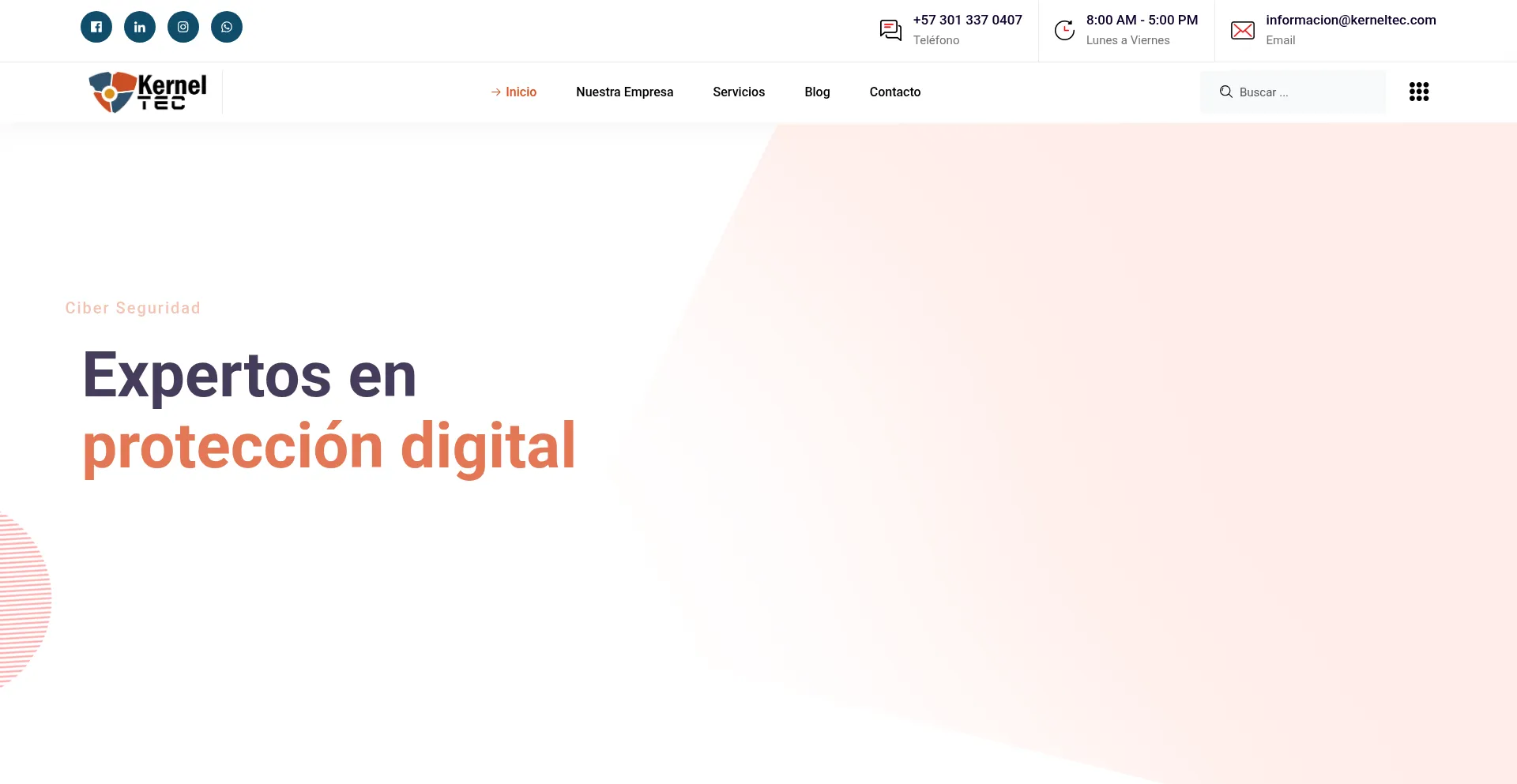 Website screenshot of Kerneltec.com