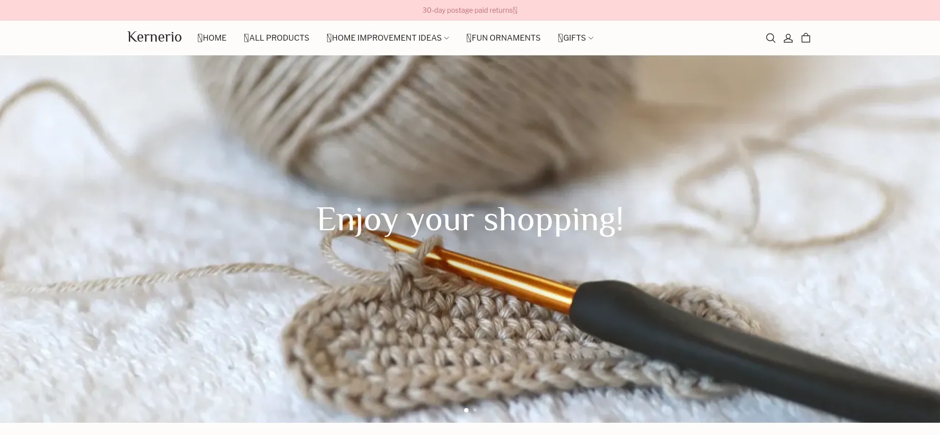 Website screenshot of Kernerio.com