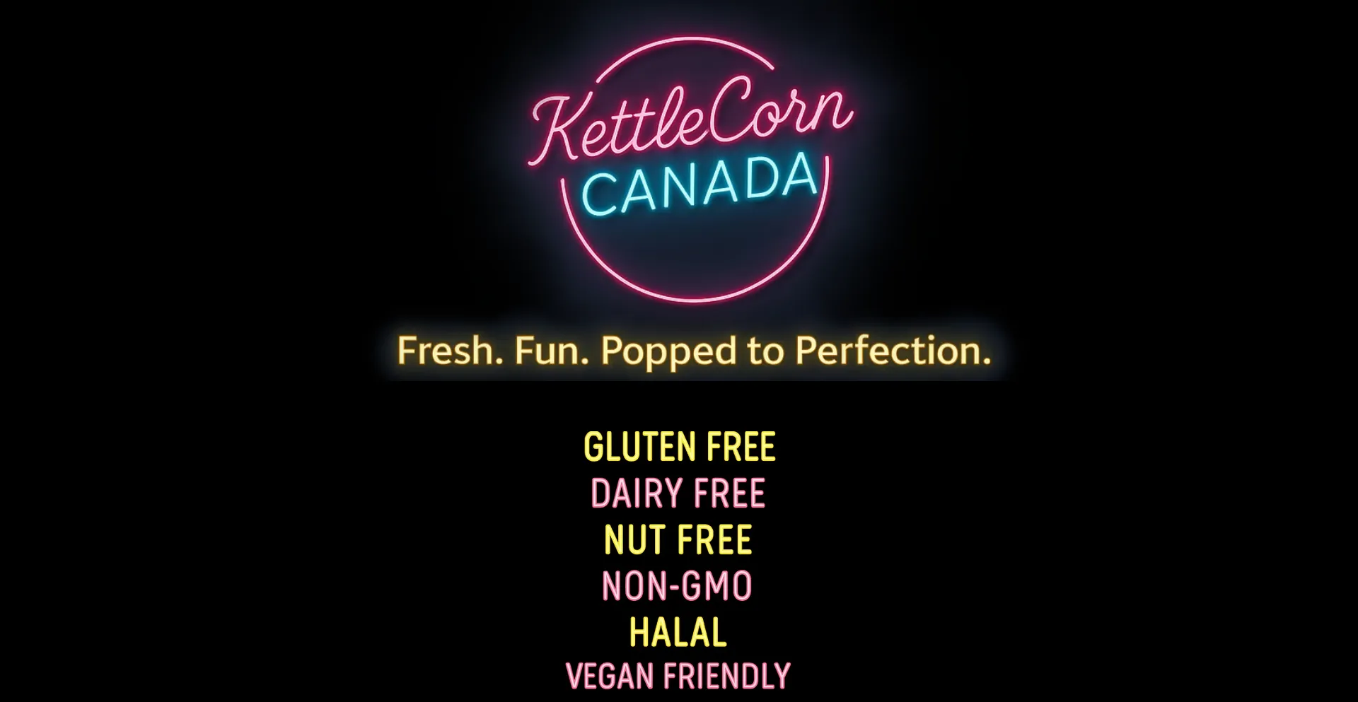 Website screenshot of Kettlecorncanada.com