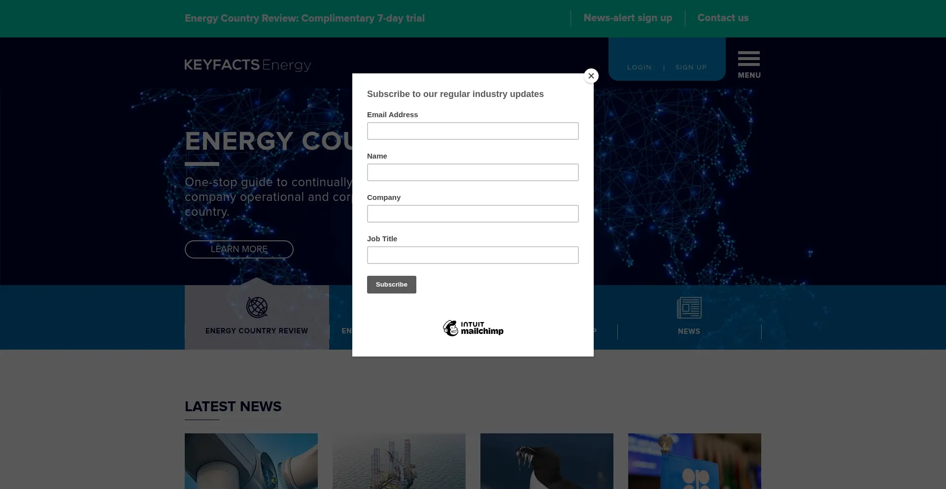 Website screenshot of Keyfactsenergy.com