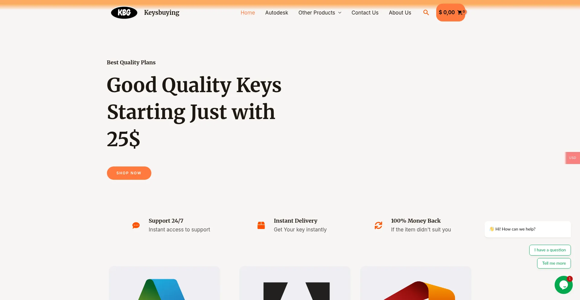 Website screenshot of Keysbuying.com