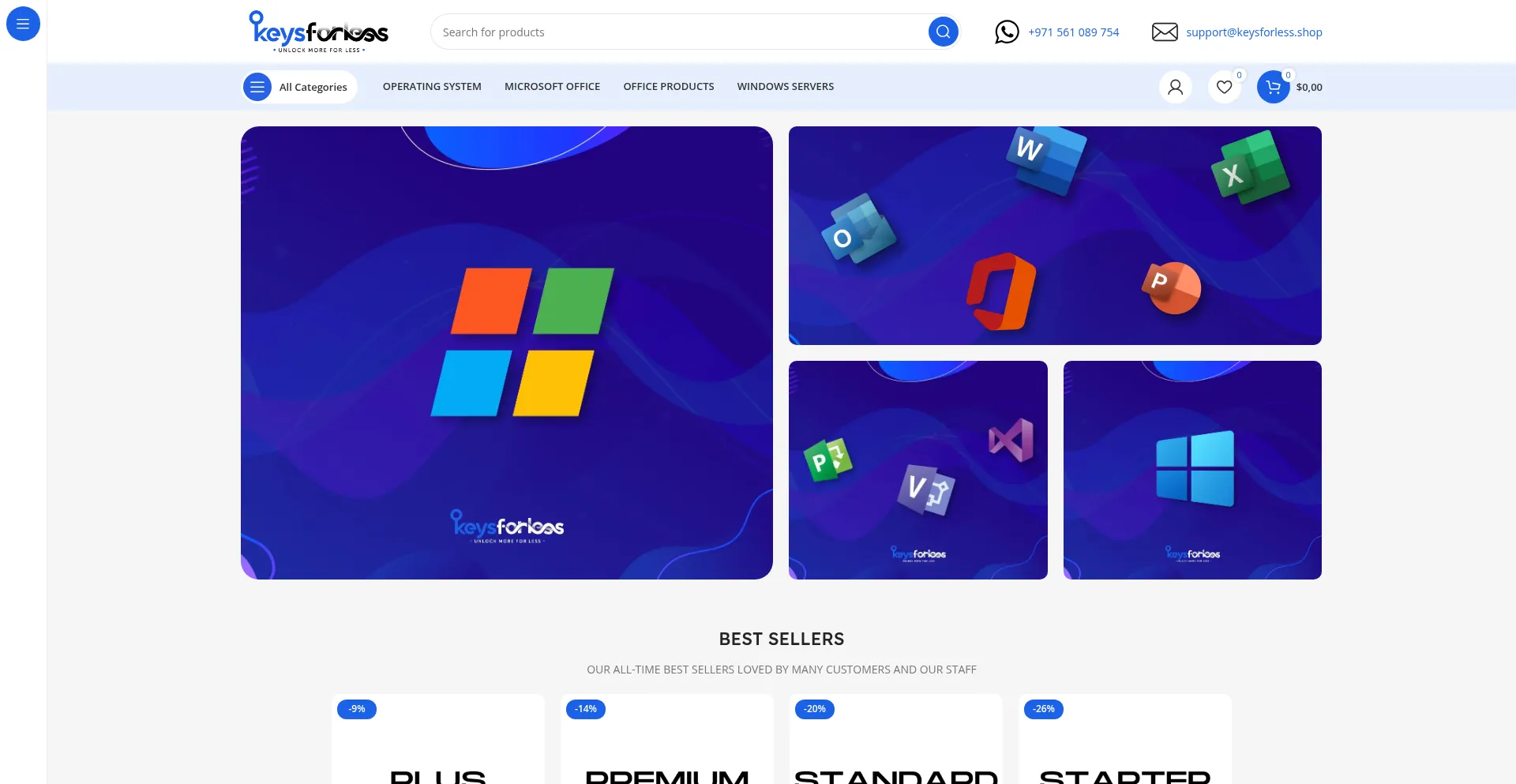 Keysforless.shop Screenshot