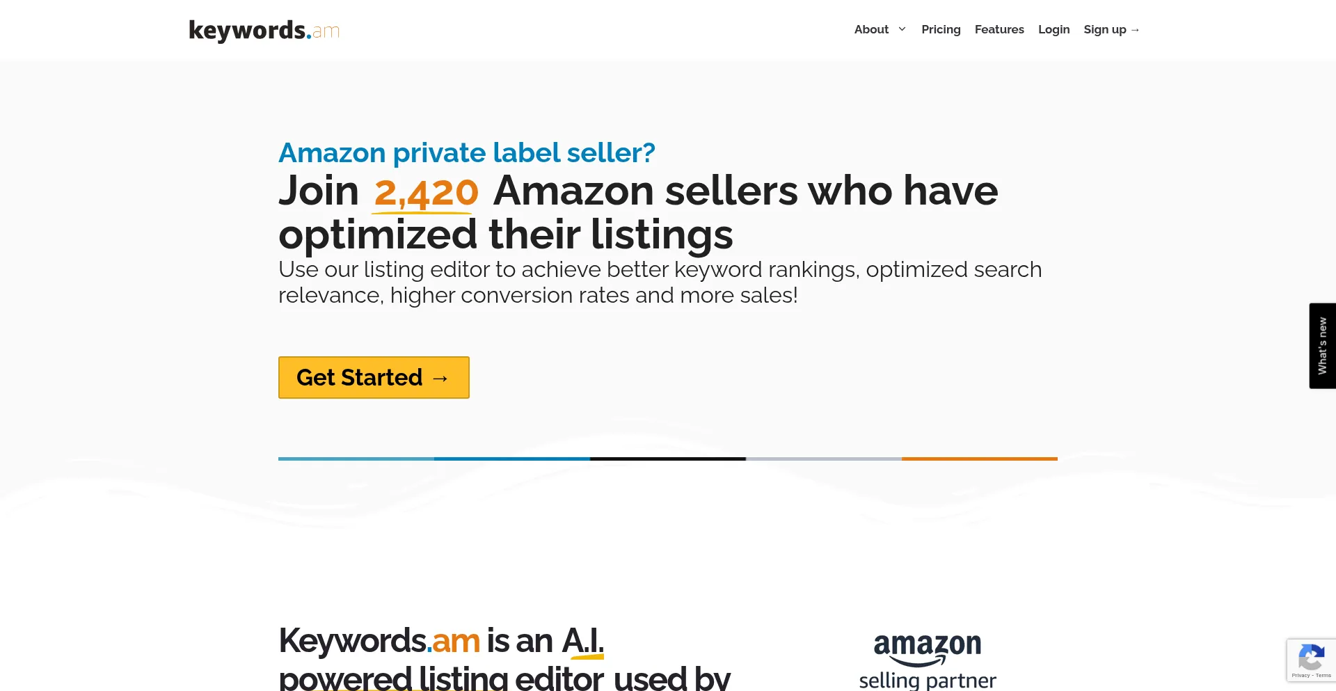 Website screenshot of Keywords.am
