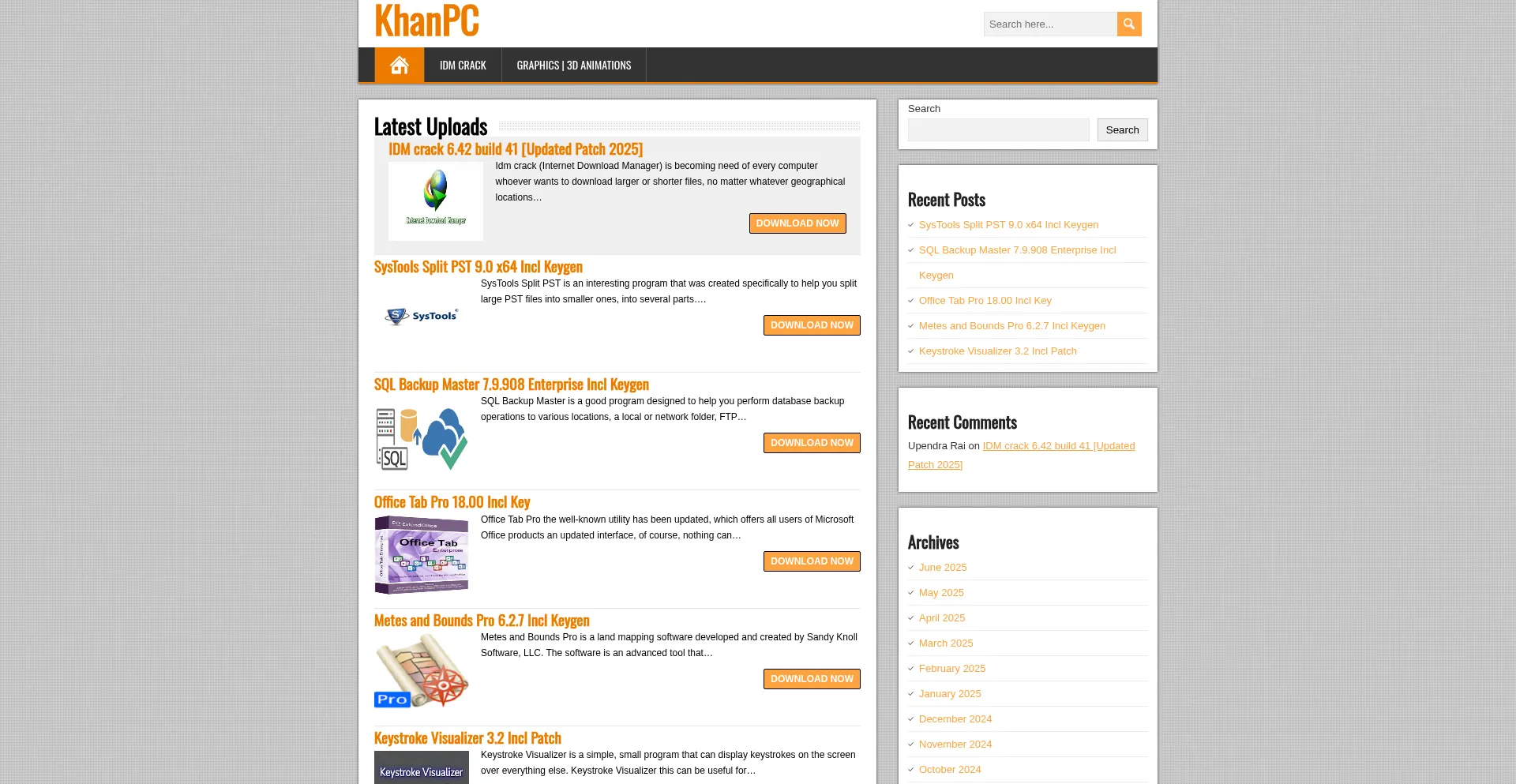 Website screenshot of Khanpc.com