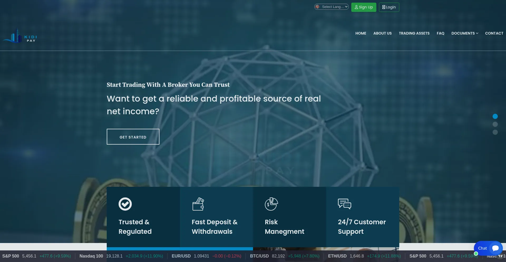 Website screenshot of Kidipay.com