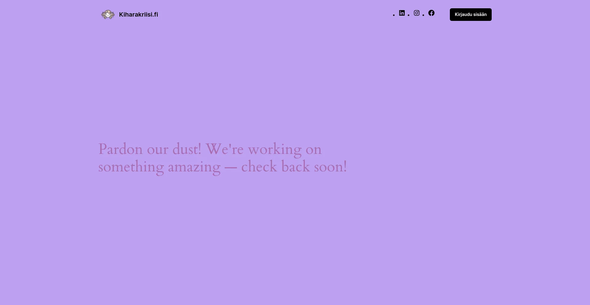 Kiharakriisi.fi Screenshot