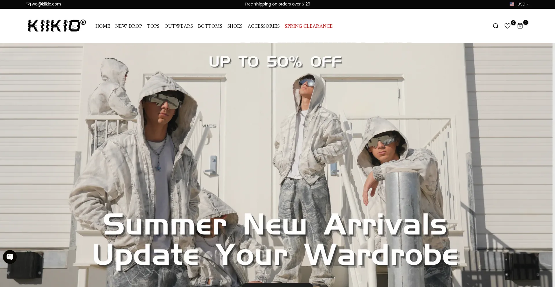 Website screenshot of Kiikio.com