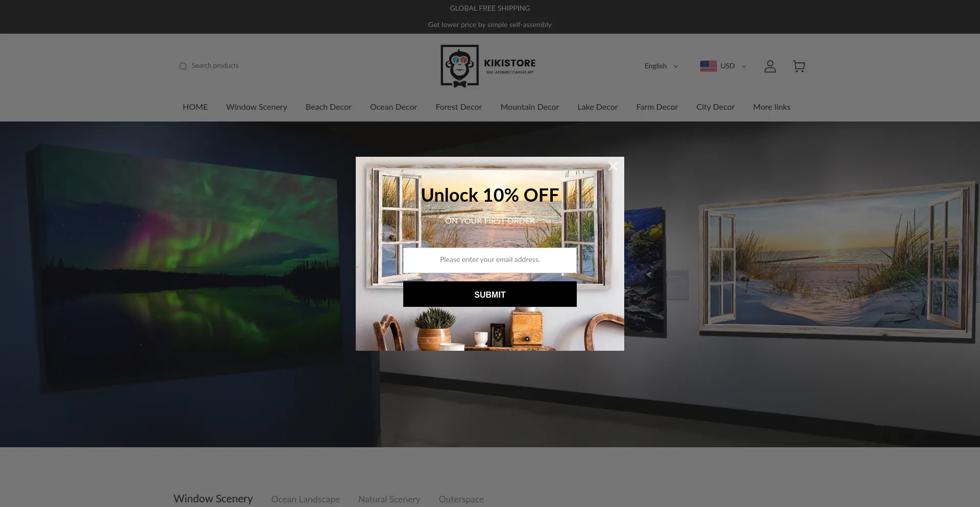 Website screenshot of Kikistore-sns.com