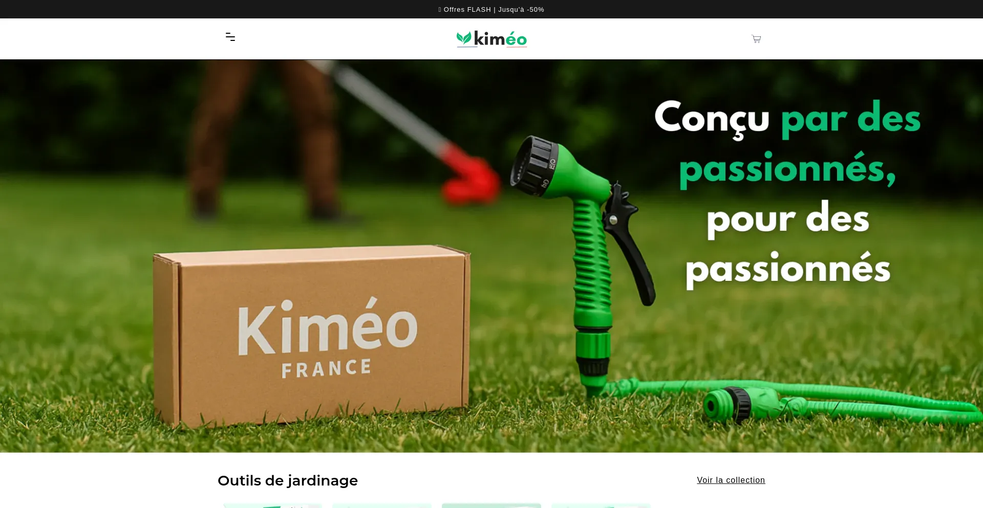 Website screenshot of Kimeo-shop.com