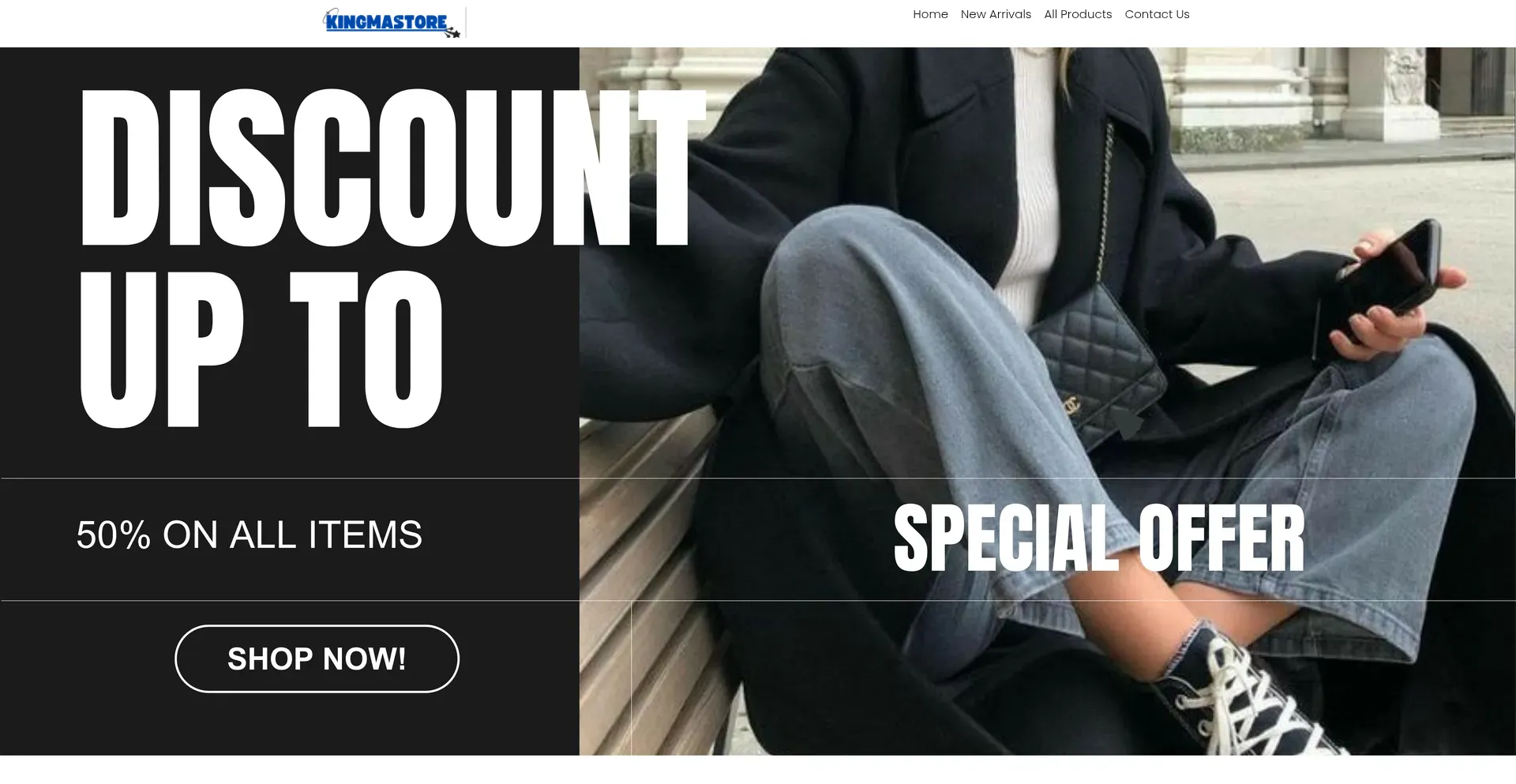 Website screenshot of Kingmastore.com