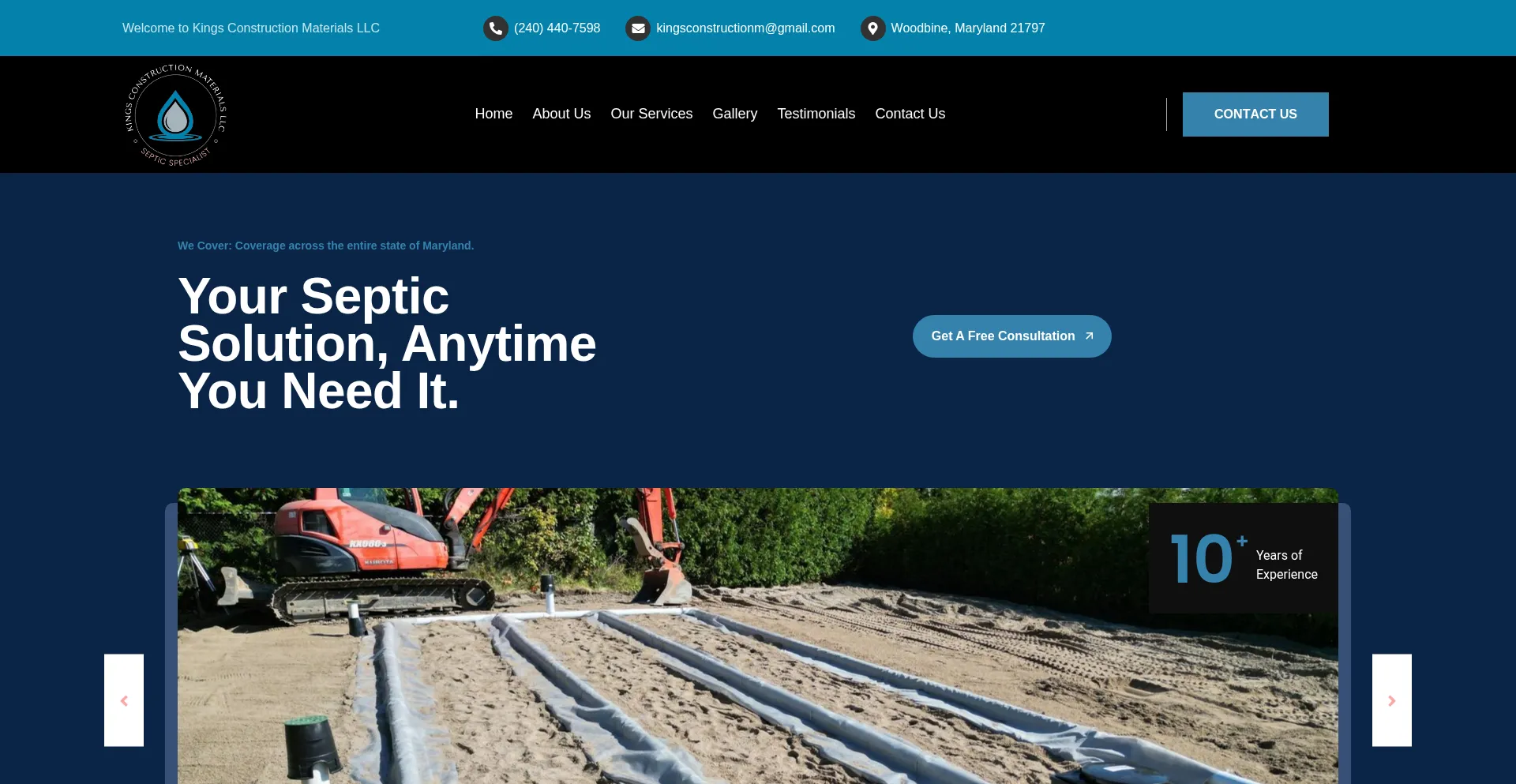 Kingsconstructionmaterials.com Screenshot