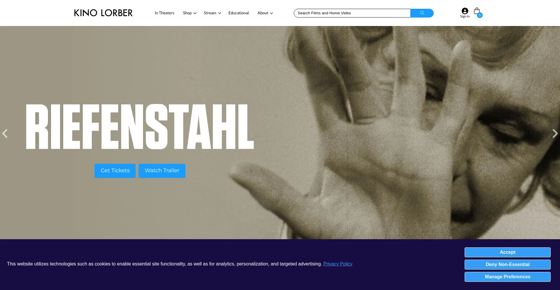 Kinolorber.com Screenshot