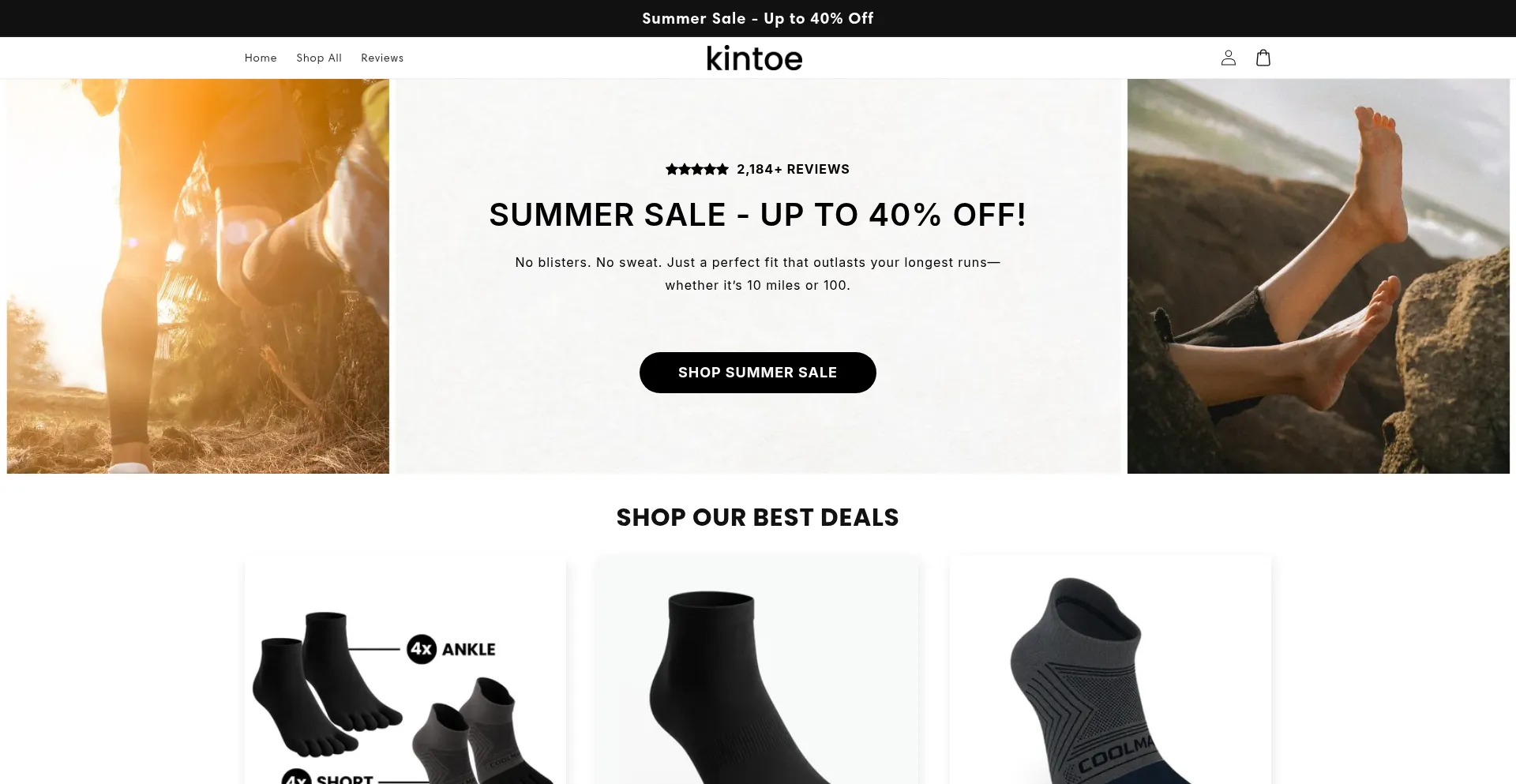 Website screenshot of Kintoe.com