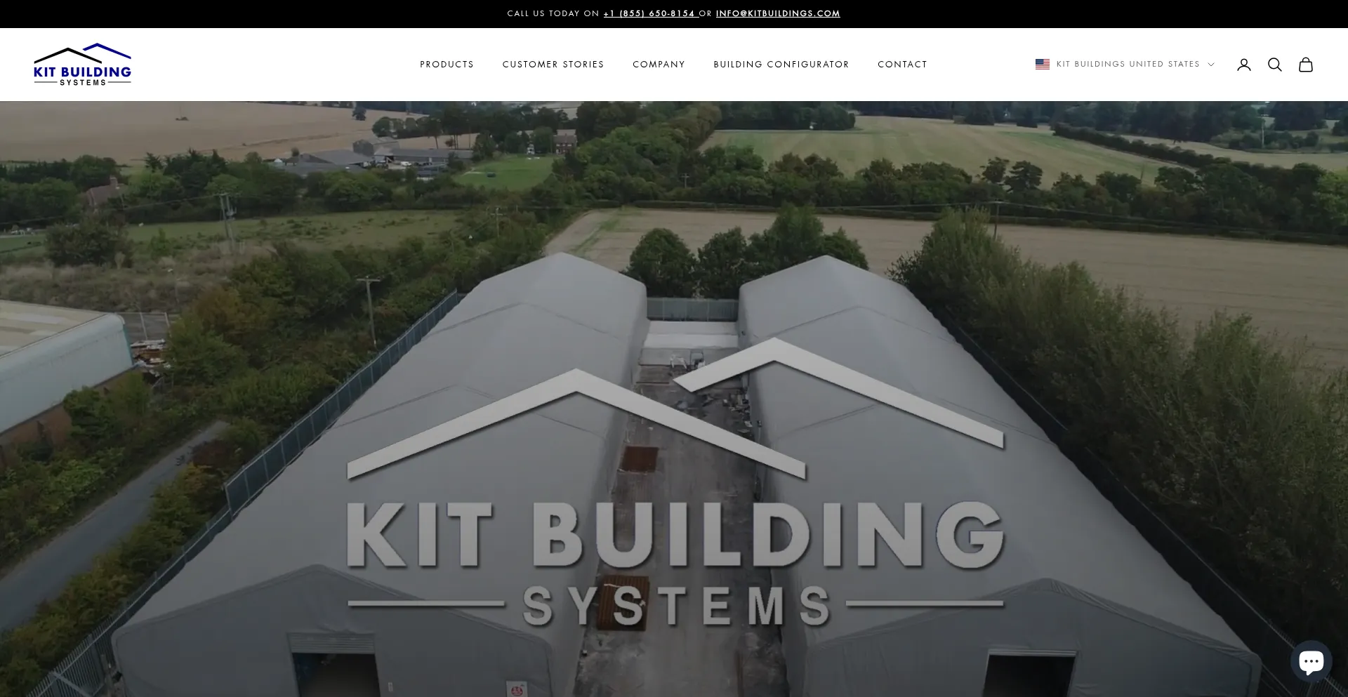 Website screenshot of Kitbuildings.com